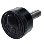 Fenrir Motorcycle Seat Anti Theft Bolt Security Screw Kit 304 Stainless Steel Metal Engraving Skull Horseshoe Motif Compatible with Harley Davidson 1997-Now Sportster Softail Dyna Touring