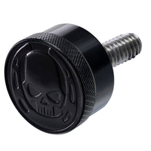 Load image into Gallery viewer, Fenrir Motorcycle Seat Anti Theft Bolt Security Screw Kit 304 Stainless Steel Metal Engraving Skull Horseshoe Motif Compatible with Harley Davidson 1997-Now Sportster Softail Dyna Touring