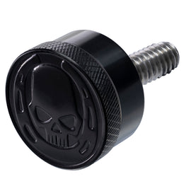 Fenrir Motorcycle Seat Anti Theft Bolt Security Screw Kit 304 Stainless Steel Metal Engraving Skull Horseshoe Motif Compatible with Harley Davidson 1997-Now Sportster Softail Dyna Touring