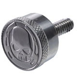 Fenrir Motorcycle Seat Anti Theft Bolt Security Screw Kit Silver 304 Stainless Steel Metal Engraving Skull Horseshoe Motif Compatible with Harley Davidson 1997-Now Sportster Softail Dyna Touring