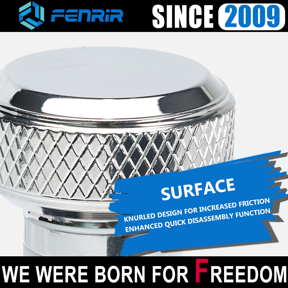 Fenrir Motorcycle Quick Release Seat Bolt Screw Base Kit 304 Stainless Steel Chrome Finish For 1997-now Sportster Dyna Softail Touring CVO