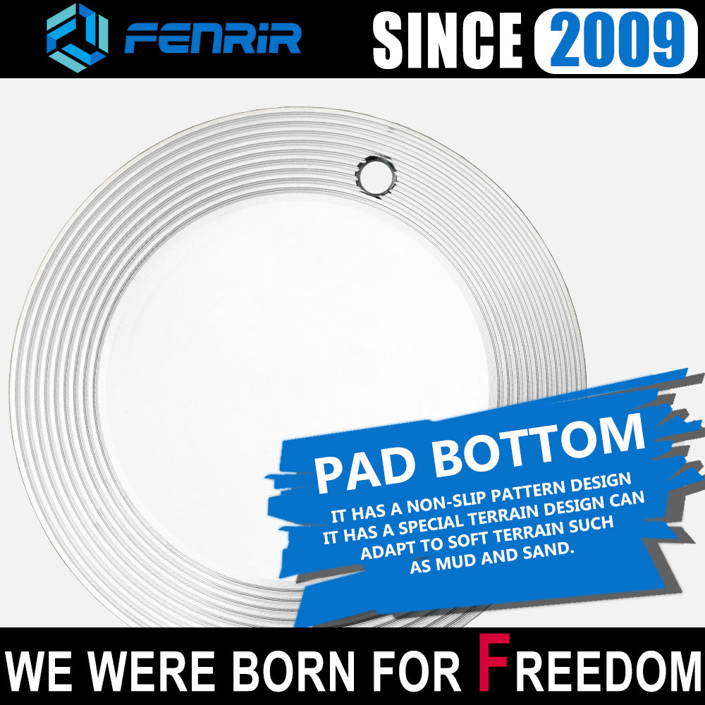 FENRIR 304 Stainless Steel Kickstand Pad Plate Support Coaster Accessory for Motorcycle Bike Scooter Fit Outdoor:Soft ground/Grass/Dirt road/Asphalt road Indoor:Garage floor/Wood floor