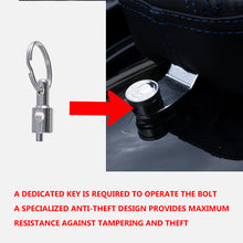 Load image into Gallery viewer, Fenrir Motorcycle Seat Anti Theft Bolt Security Screw Kit Silver 304 Stainless Steel Metal Engraving Skull Horseshoe Motif Compatible with Harley Davidson 1997-Now Sportster Softail Dyna Touring