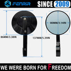 Espelho da extremidade da barra da motocicleta FENRIR para Z1000 Z900 Z800 Z750 Z400 Z900RS Z650RS ZH2 Ninja1000 Ninja400 ZX6R ZX10R ZX25R ZX14R ER6N ER6F Vulcan S ZRX1200