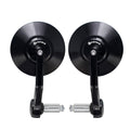 Espejos laterales de manillar redondos estilo café racer retro de aleación de aluminio CNC FENRIR Emark Negro 801-0378