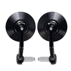 Espejos laterales de manillar redondos estilo café racer retro de aleación de aluminio CNC FENRIR Emark Negro 801-0378