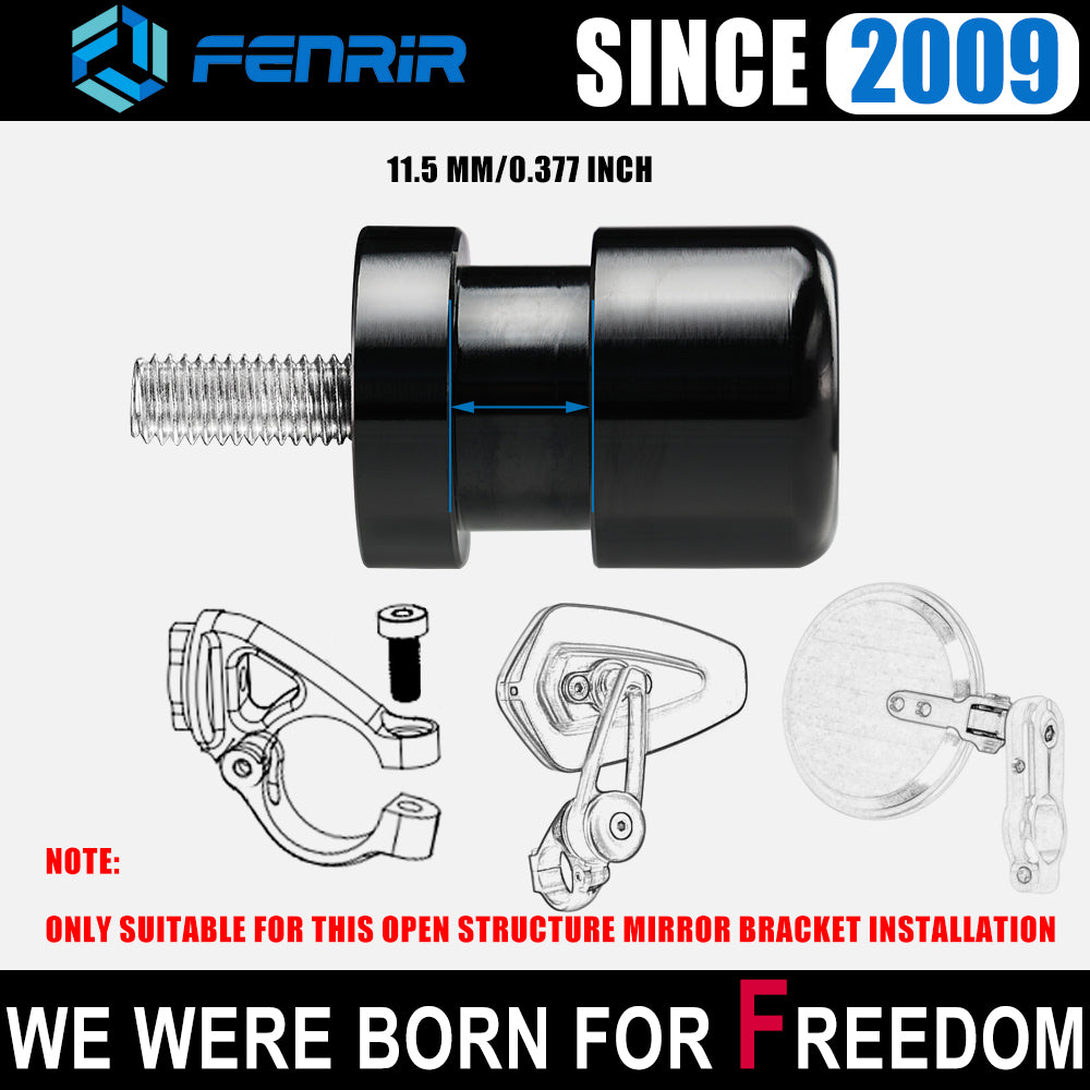 FENRIR Motorcycle Handlebar Bar End Mirror Adapter For VOGE 350AC 500AC 525AC 500R 525R 525RR 525DS 650DS DS525X Q250 500DS