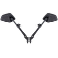 FENRIR Motorcycle Mirrors Indestructible Folding Function Anti-glare Curved Lenses Anti-vibration Design Adjustable Designed for road off-road Adventure (801-0118)