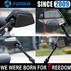 FENRIR Motorcycle Mirrors Indestructible Folding Function Anti-glare Curved Lenses Anti-vibration Design Adjustable Designed for road off-road Adventure (801-0118)