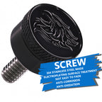 Fenrir Motorcycle Seat Anti Theft Bolt Security Screw Kit 304 Stainless Steel Metal Engraving Eagle Motif Compatible with Harley Davidson 1997-Now Sportster Softail Dyna Touring