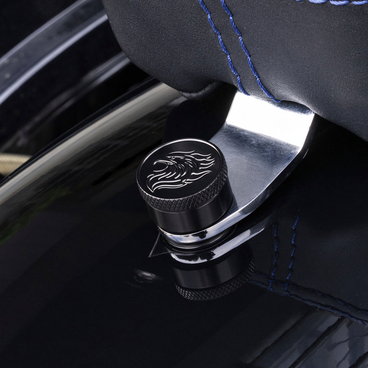 Fenrir Motorcycle Seat Anti Theft Bolt Security Screw Kit 304 Stainless Steel Metal Engraving Eagle Motif Compatible with Harley Davidson 1997-Now Sportster Softail Dyna Touring