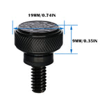 Fenrir Motorcycle Quick Release Seat Bolt Screw 304 Stainless Steel Black Finish Metal Engraving Acanthus Scrollwork Motif For 1997-now Sportster XG XL Dyna Softail Touring CVO