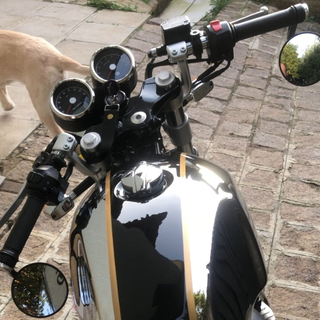 FENRIR EMARK Motorfiets Stuur Bar End Spiegels Voor Royal Enfield Bullet350 Bullet500 Classic350 Classic500 Continental GT 650 Himalayan Interceptor650 INT650 Meteor350 Scram411 Super Meteor 650 ThunderBird Hunter350