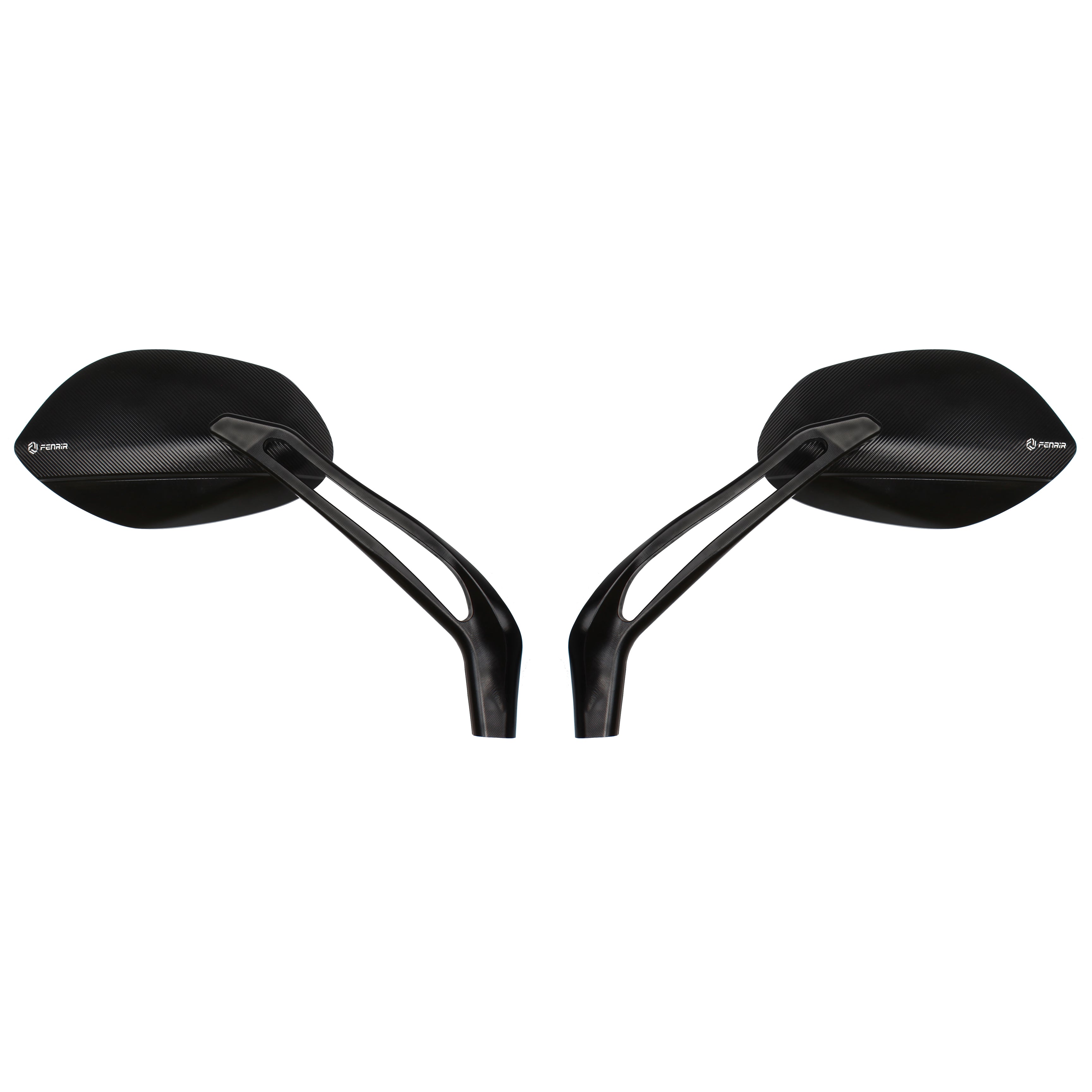 FENRIR Universal Motorcycle Side Mirror CNC Aluminum Alloy Anti-glare Curved Lens Big view Anti-vibration Street sports Cruise Adventure Scooter