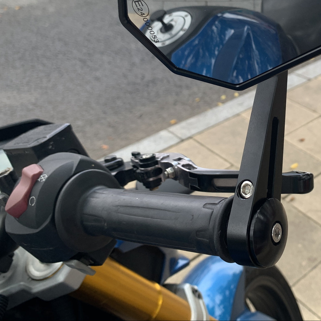 FENRIR Motorcycle Bar End Mirror Adapter 801-0381 For Excluding ORIGINAL HAND PROTECTOR BMW RnineT/R12nineT/R12/R18/S1000R/F800R(2015-2021)/S1000RR(2008-2018)/F900R/R1300R/R1250R/R1200R(2015-2018)/M1000R/M1000XR/S1000XR/F900XR/R1300GS/R1250GS