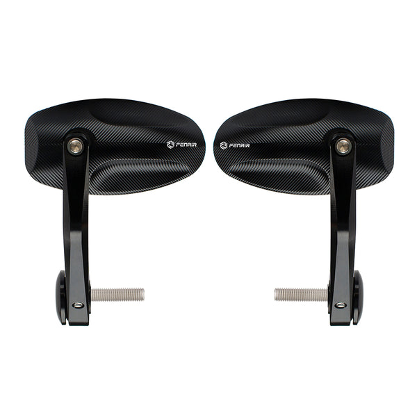 2x Area1 Motorcycle 7/8" Handlebar End Mirrors – Black Aluminium, Left & Right, E-Tested, 2-Year Warranty - View #5