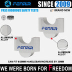 FENRIR 3CM 높인 오토바이 핸들바 라이저 실버 알루미늄 합금 28MM 핸들바용