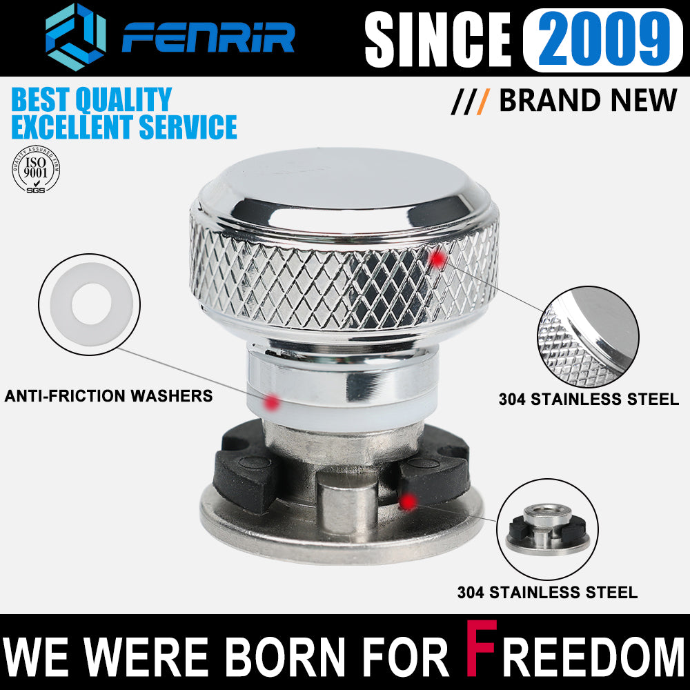 Fenrir Motorcycle Custom Quick Release Seat Bolt Screw Base Kit 304 Stainless Steel Chrome Finish For 1997-now Sportster Dyna Softail Touring CVO