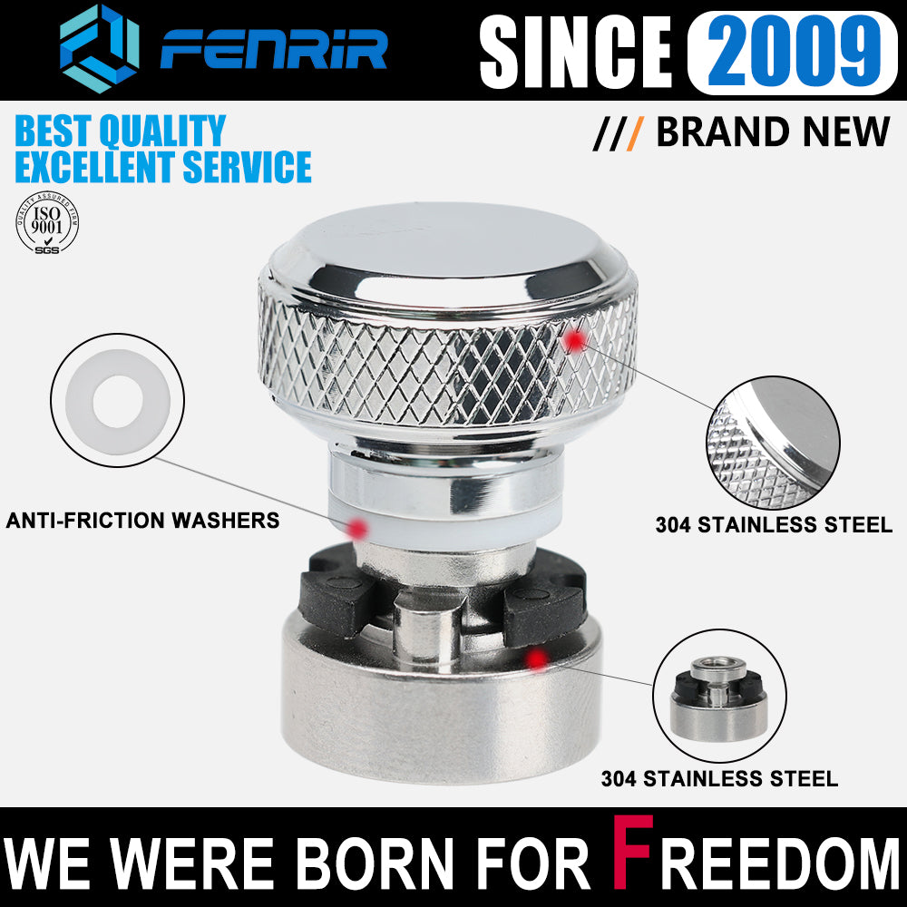 Fenrir Motorcycle Quick Release Seat Bolt Screw Base Kit 304 Stainless Steel Chrome Finish For 1997-now Sportster Dyna Softail Touring CVO