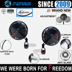FENRIR EMARK CNC Aluminiumlegierung Runde Cafe Racer Retro Schwarze Motorrad Lenkerendspiegel 801-0505