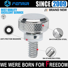 Ladda upp bild till gallerivisning, Fenrir Motorcycle Quick Release Seat Bolt Screw 304 Stainless Steel Chrome Finish For 1997-now Sportster XG XL Dyna Softail Touring CVO