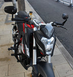 FENRIR Hợp kim nhôm CNC Cafe Racer Retro Màu đen Xe máy Thanh cuối Gương bên Tay lái Gương Phổ quát cho Thể thao Naked Street Cruiser Scooter