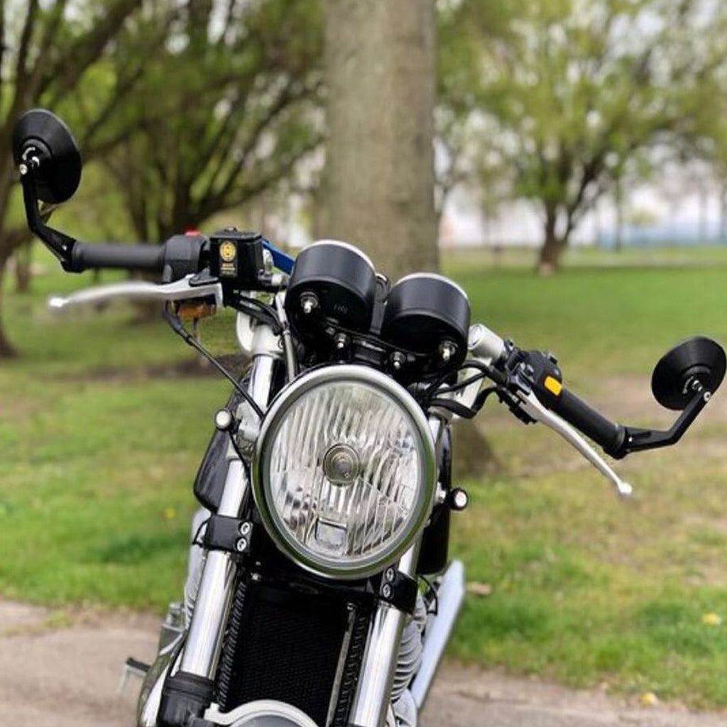 FENRIR 오토바이 핸들바 바 엔드 미러 로열 엔필드 Bullet350 Bullet500 Classic350 Classic500 Continental GT 650 Himalayan Interceptor650 INT650 Meteor350 Scram411 Super Meteor 650 Hunter350 ThunderBird용