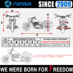 FENRIR 96" Tommer 245CM 420D motorsykkeldeksel Vanntett utendørs eksosrør Anti-skalling for Cruiser Shadow Boulevard Vulcan Sportster Softail