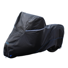 将图片加载到图库查看器，FENRIR 86.6&quot; 220CM 420D Oxford Cloth Motorcycle Cover Exhaust Pipe Anti-Scalding Waterproof Outdoor Storage for Naked Motocross Street Sports Scooter