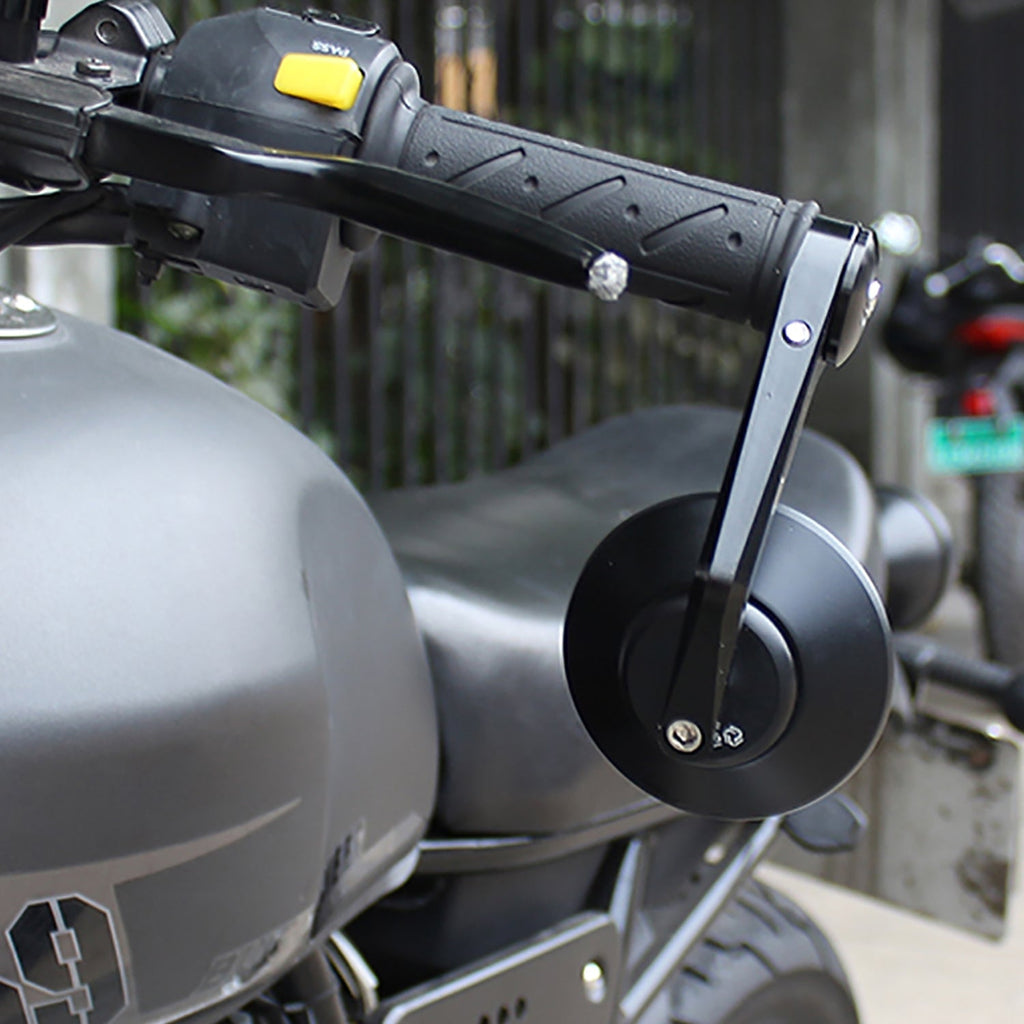 FENRIR CNC Alüminyum Alaşım Yuvarlak Cafe Racer Retro Siyah Motosiklet Bar Uç Aynaları Spor Çıplak Sokak Bisiklet Cruiser Için Yan Gidon Aynası Cruiser Scooter