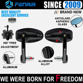 FENRIR Motorcycle Handlebar Bar End Mirrors For Svartpilen125 Svartpilen250 Svartpilen401 Svartpilen701 Svartpilen801 Vitpilen401 Vitpilen701 Vitpilen801