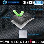 FENRIR 104" Inch 265CM 420D Oxford Cloth Motorsykkeldeksel Vanntett utendørs oppbevaring for Cruise Touring Bagger Bobber sideboksdesign Antennehull