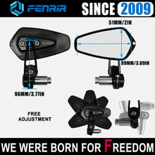 Load image into Gallery viewer, FENRIR Motorcycle Handlebar Bar End Mirrors Mirror For Monster1200 Monster1100 Monster1000 Monster950 Monster937 Monster821 Monster797 Monster796 Monster795 Monster750 Monster696 Monster695 Monster S2R Monster S4R Diavel XDiavel Scrambler1100 Scrambler800