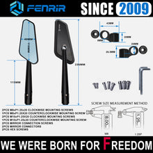 Load image into Gallery viewer, FENRIR Universal Motorcycle Side Mirror CNC Aluminum Alloy Anti-glare Curved Lens Anti-vibration