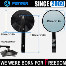 Load image into Gallery viewer, FENRIR Motorcycle Bar End Mirror for Trident 660 Bonneville T100 T120 Bobber Speed Twin Street Cup Street Twin Thruxton1200 Street Scrambler Scrambler 1200XC/XE Street Triple 765 Speed Triple 1050 Speed Triple 1200RS
