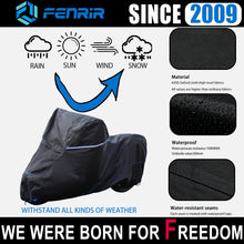 Load image into Gallery viewer, FENRIR 86.6&quot; 220CM 420D Oxford Cloth Motorcycle Cover Exhaust Pipe Anti-Scalding Waterproof Outdoor Storage for Naked Motocross Street Sports Scooter