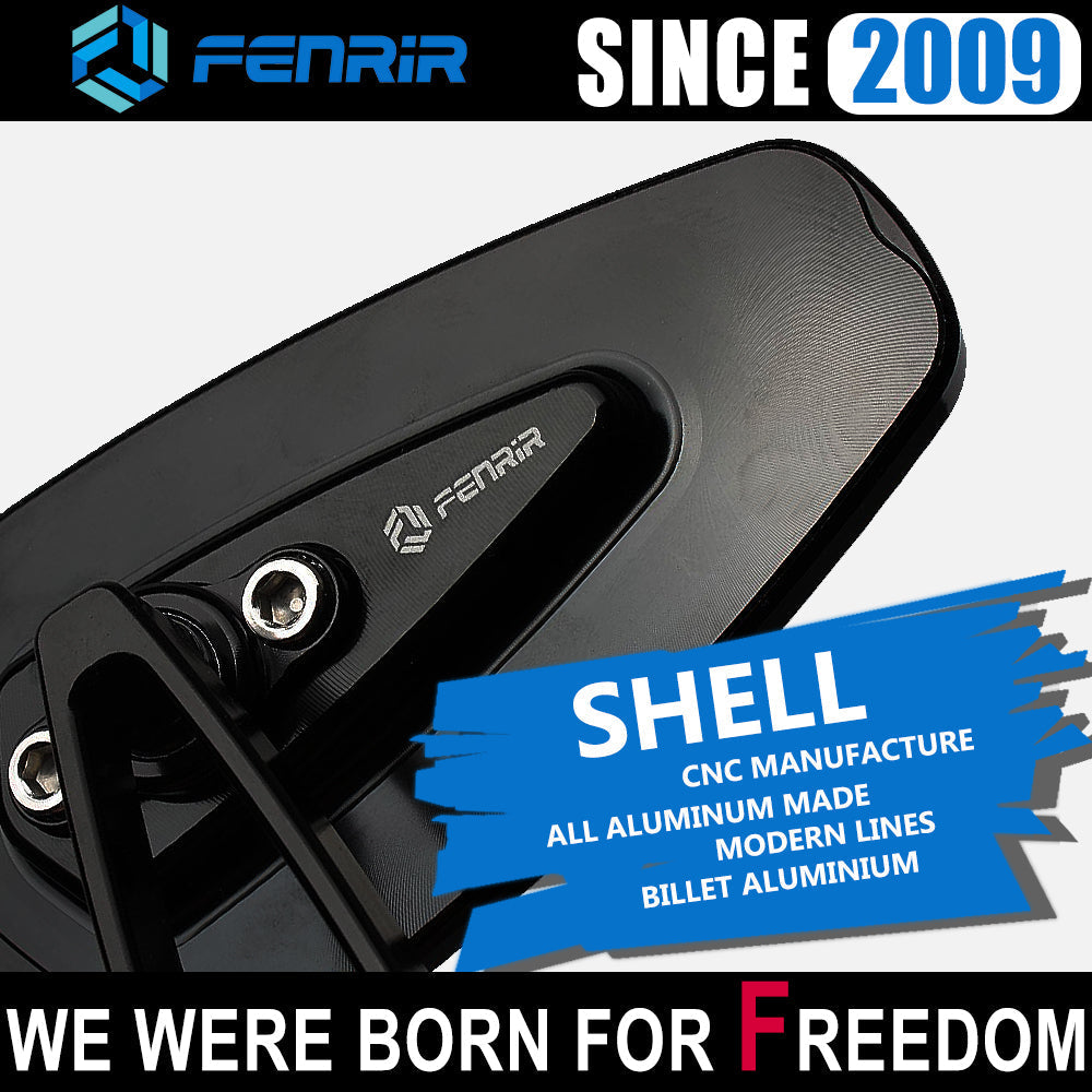 FENRIR Motorcykelstyre Spegeländar Speglar för YAMAHA XSR125 XSR155 MT09(2021-2026) MT15 Nmax155 Xmax(2017-2026)