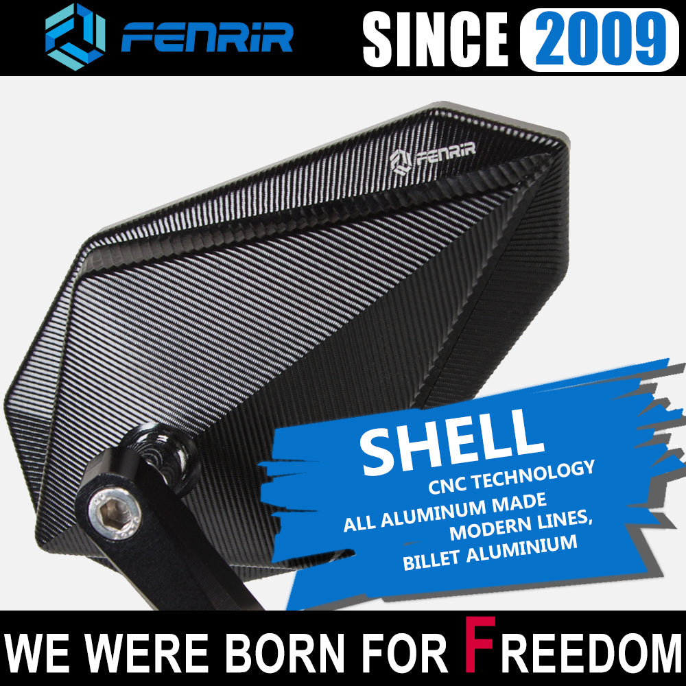 FENRIR EMARK Motorfiets Bar End Spiegel voor R nineT R9T S1000R R18 S1000RR F800R F900R R1250R R1200R HP4