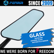 将图片加载到图库查看器，FENRIR Universal Motorcycle Side Mirror CNC Aluminum Alloy Anti-glare Curved Lens Anti-vibration