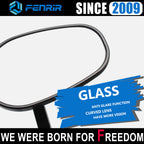 FENRIR CNC Aluminium Alloy Cafe Racer Retro Hitam Motosikal Bar Hujung Cermin Sisi Hendal Cermin Universal untuk Sukan Bogel Street Cruiser Scooter