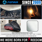 FENRIR 96" Tommer 245CM 420D motorsykkeldeksel Vanntett utendørs eksosrør Anti-skalling for Cruiser Shadow Boulevard Vulcan Sportster Softail