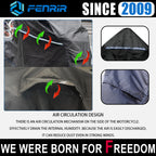 FENRIR 420D Oxford Cloth 80" 205CM Motorcycle Cover Exhaust Pipe Anti-Scalding Waterproof Outdoor Outside Storage Length Extension Function top Box Design Windshield Design for Scooter