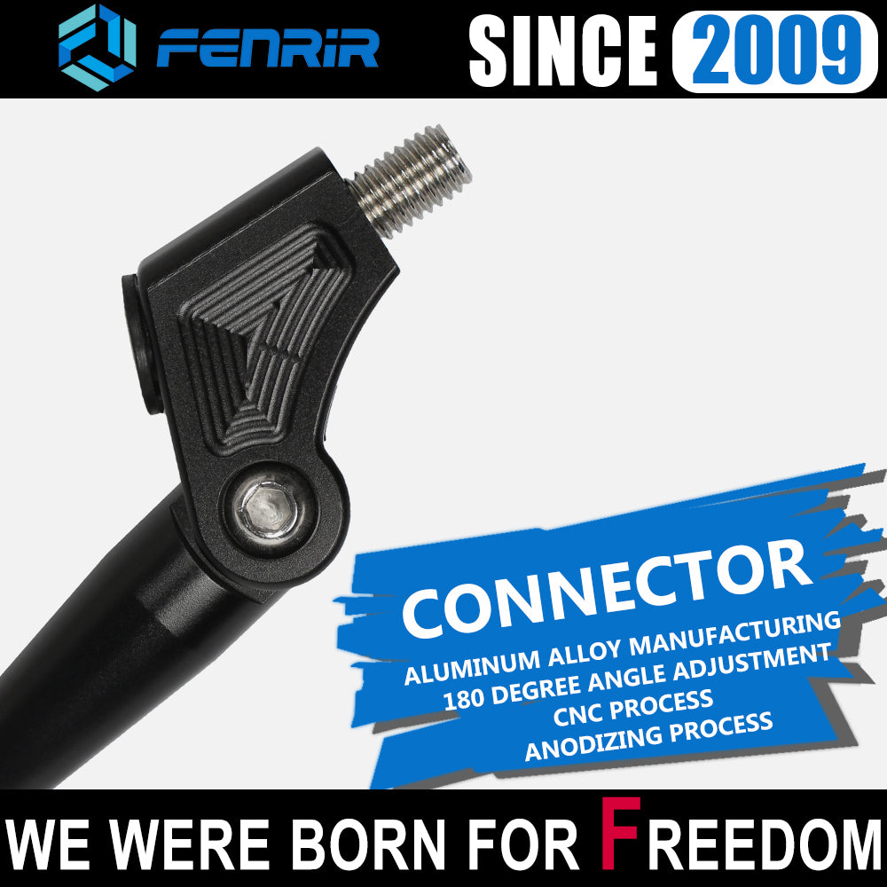 FENRIR E24 Emark CNC 알루미늄 합금 블랙 오토바이 사이드 미러 유니버설 레트로 라운드 M10/M8 어드벤처 듀얼 스포츠 네이키드 스트리트 크루저 스쿠터