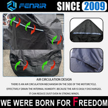 Load image into Gallery viewer, FENRIR 104&quot; Inch 265CM 420D Oxford Cloth Motorcycle Cover Waterproof Outdoor Storage for Cruise Touring Bagger Bobber side box design Antenna hole