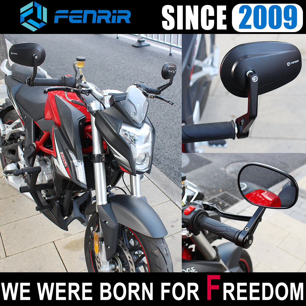 FENRIR Emark Motorcycle Bar End Mirror for CB250F/CB250R/CB300F/CB300R/CB500F/CB500X/CB650F/CB650R/CBR125R/CBR150R/CBR250R/CBR300R/CBR400R/CBR500R/CBR650F/CBR650R/CT125/C125/C110/C50