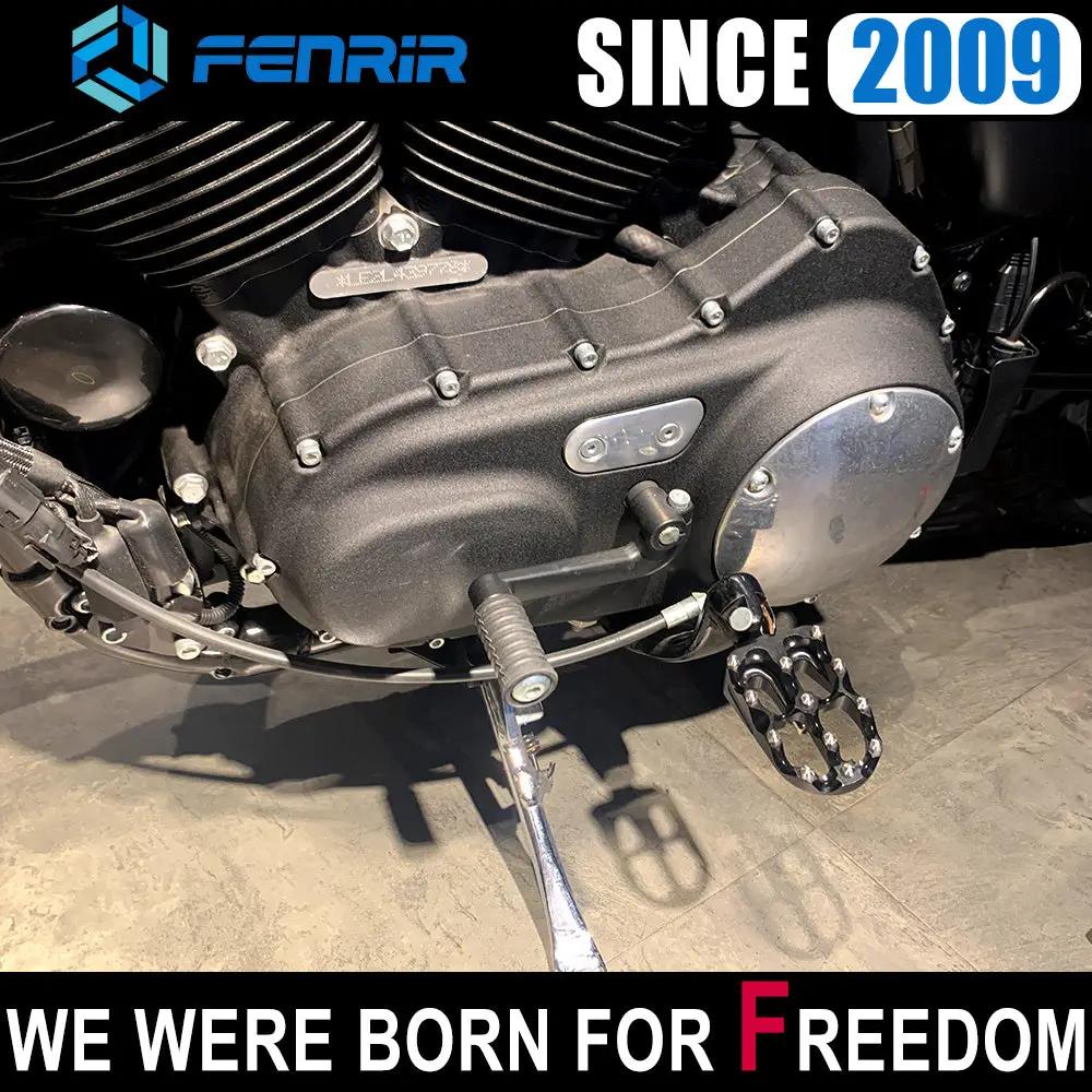 FENRIR Motorcycle Foot Pegs MX Thug Outlaw Club Style CNC Wide Footrest for Dyna Sportster Softail Vrod