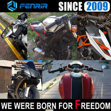 將圖片載入圖庫檢視器 FENRIR CNC 鋁合金 Cafe Racer 黑色摩托車車把後視鏡折疊車把鏡通用後視鏡適用於 Sport Naked Street Scooter