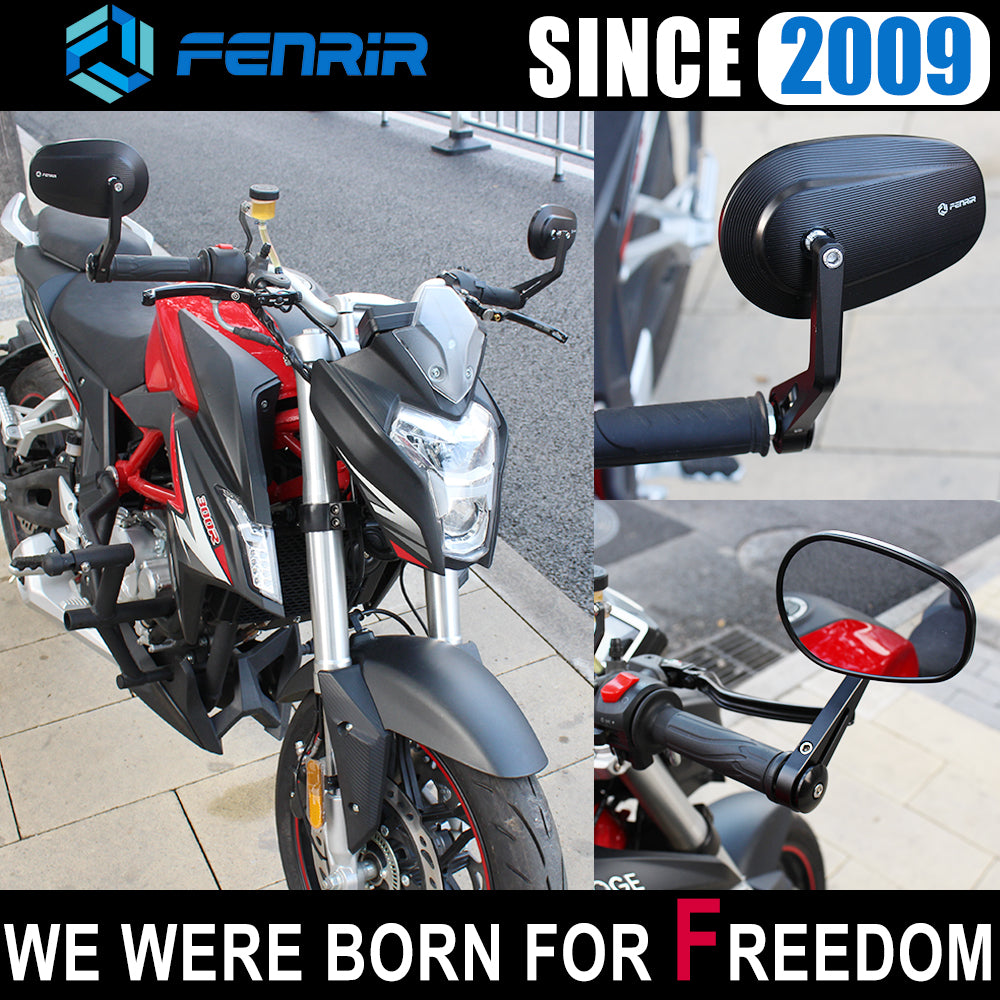 Espelho da extremidade da barra da motocicleta FENRIR para MT/XSR/FZ/Niken/TMAX/XMAX/SMAX/XJ6/VStar/XJ/XJR/Majesty/Road Star