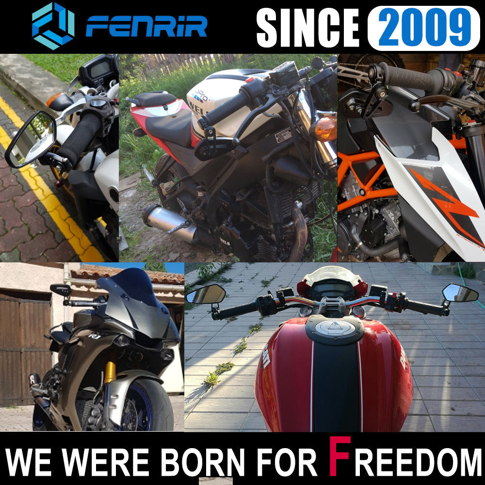 FENRIR Motorcycle Handlebar Bar End Mirrors Mirror For C400X C400GT F800S G310R K1200R K1200S K1300R K1300S M1000RR R100R R1100R R1100S R1150R R1200R(06-13) R1200S R850R S1000RR(19-23)