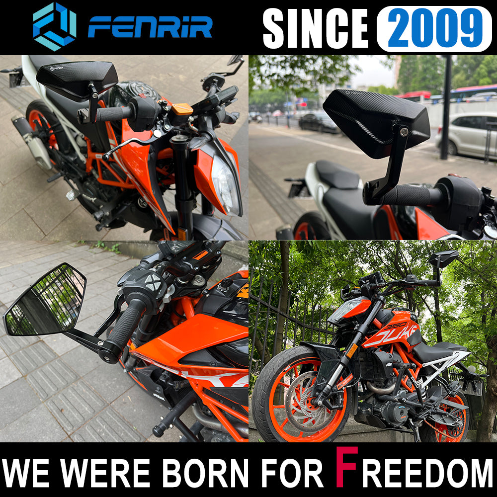 FENRIR Emark Motorcycle Bar End Mirror for MT125/MT07/MT09(13-20)/MT10/MT01/XSR700/XSR900(16-21)/FZ6/FZ07/FZ09/FZ10/FZ1/Niken/TMAX530/TMAX560/XJ6/XJR1300/XJR1200